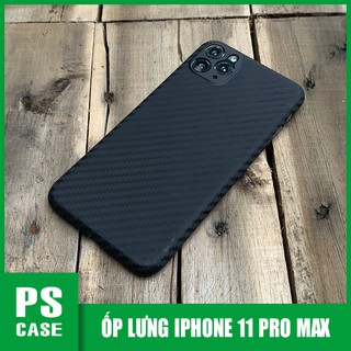 Ốp lưng siêu mỏng, vân carbon dành cho iphone x / xs / xs max / 11 / 11 pro / 11 pro max - màu đen - ps case phân phối