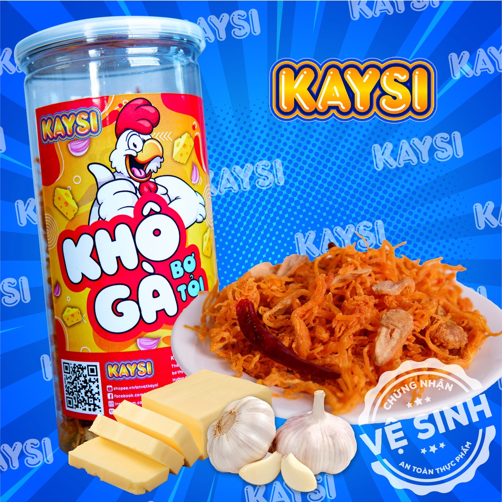 Khô gà bơ tỏi 300g Kaysi đồ ăn vặt Hà Nội