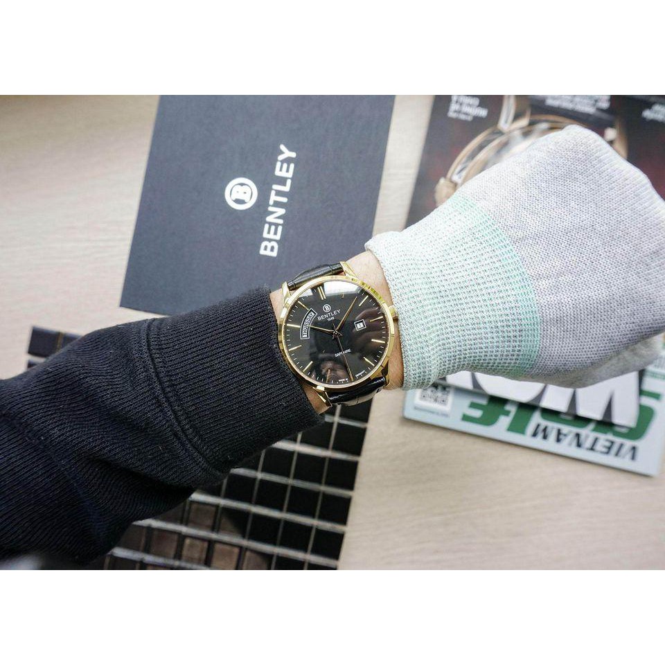Đồng hồ nam dây da mặt kính chống xước Bentley BL1864 BL1864-10 BL1864-10MKBB