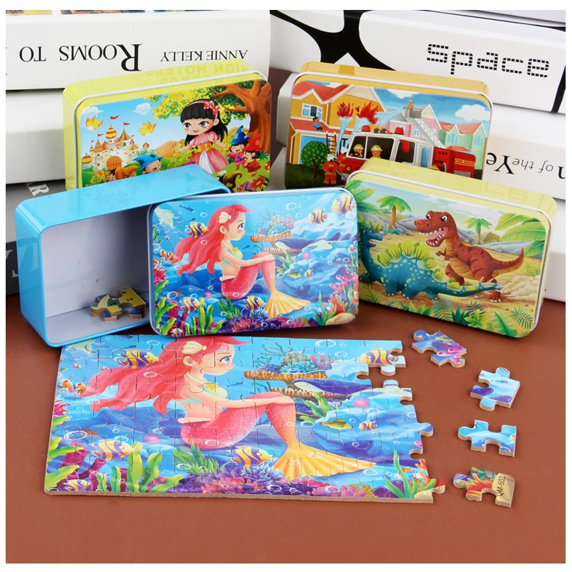 Ghép Hình Puzzle 60 Mảnh Hộp Thiếc - Nàng Tiên Cá