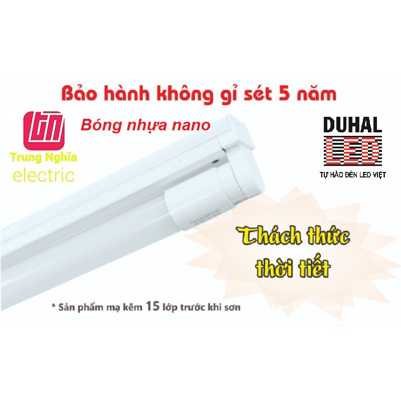 Bộ Máng Đèn Led Nhựa Nano 0.6M, 1M2 Batten T8 DUHAL KDHD320