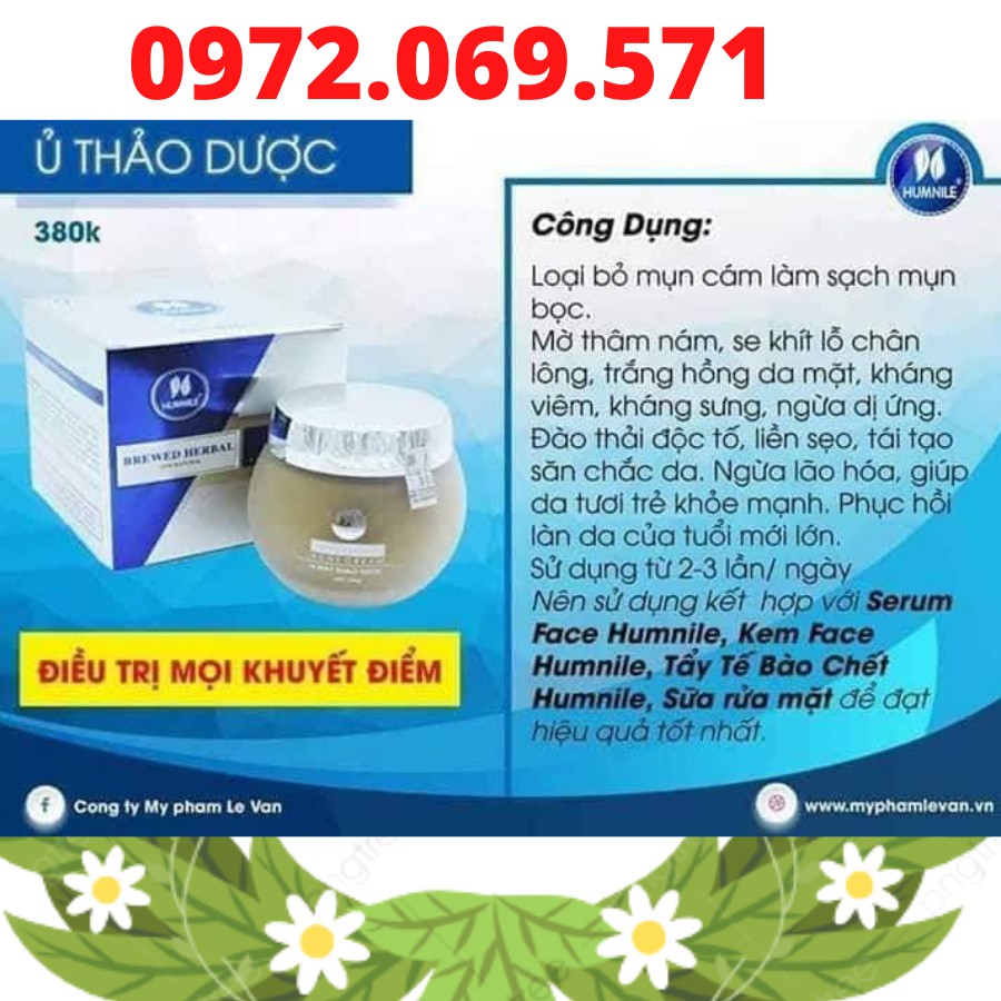 [ Vua Làm Đẹp] Ủ Thảo Dược Thiên Nhiên #humnile 200ml