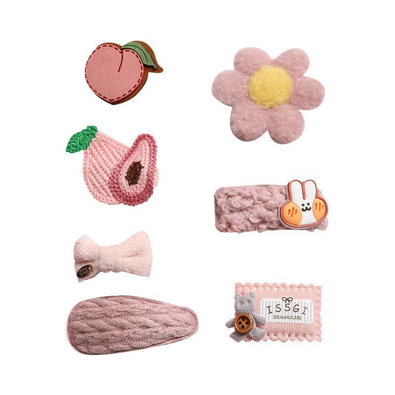 Set 8 kẹp len hoa dễ thương cho bé phong cách Hàn Quốc - Selenshop