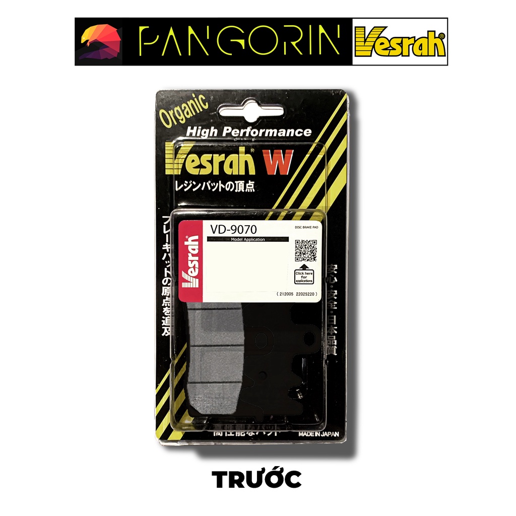 Vesrah - Bố thắng Má Phanh cho xe phân khối lớn mô tô Triumph Tiger 1200 bán kim loại Resin