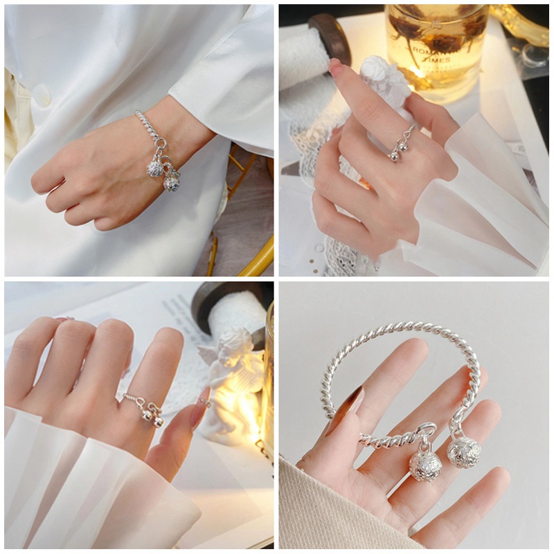 Vòng Đeo Tay Có Thể Điều Chỉnh Kích Thước Phối Chuông Sáng Tạo Thời Trang Cho Nữ