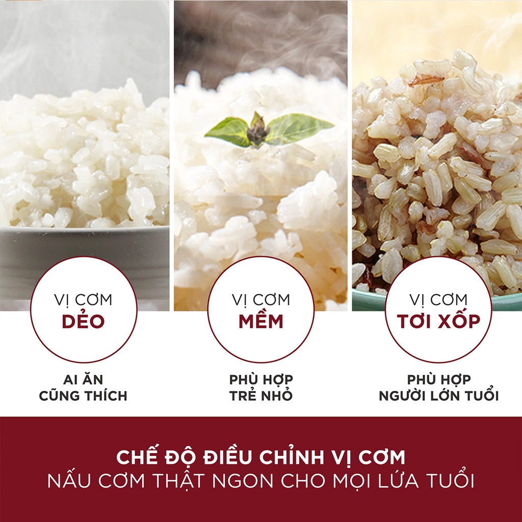 Nồi cơm điện Media 1.8L Nồi cơm điện đa năng, Có xửng hấp thức ăn Bảo Hành 12 Tháng