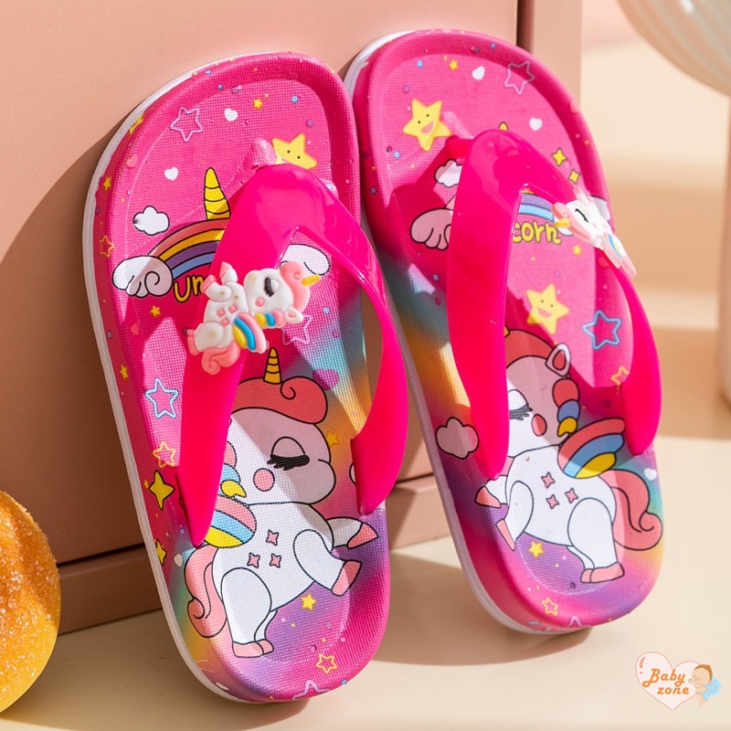 Dép Xỏ Ngón In Hình Hoạt Hình Dễ Thương Cho Bé 1-12 Tuổi