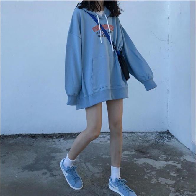 Mới Áo Hoodie Form Rộng Phong Cách Hàn Quốc Cho Nữ