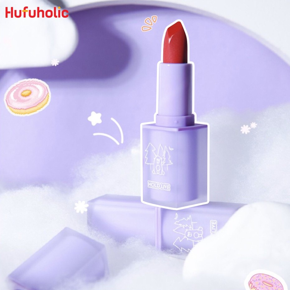 Son thỏi lì HOLD LIVE gấu tím mềm mịn Maddie Bear Soft Fog Lipstick Holdlive HL459 HLIV70