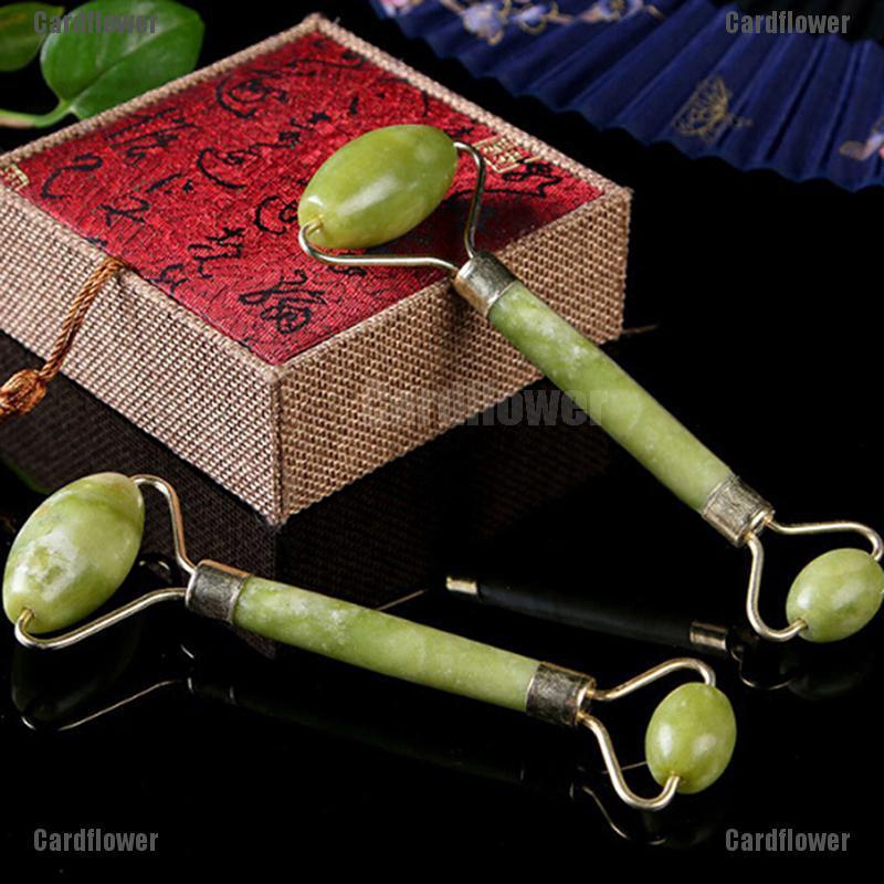 1pc face body spa massage roller facial massager jade stone anti-aging therapy