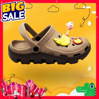 Dép cross nâu lượn sóng busy khủng long💖FREESHIP💖dép cross BÍT ĐẦU  MAI88UUBBCCA-DUTE NÂU Đen