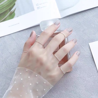 Nhẫn bạc Melusa, nhẫn tròn trơn basic cá tinh, đơn giản NC5