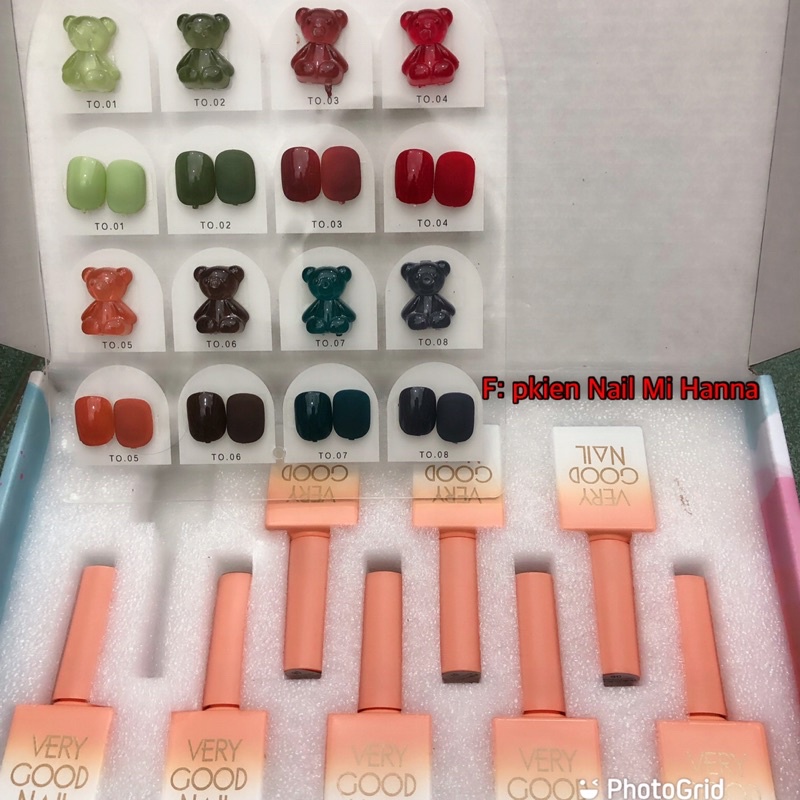 Sét sơn gel 8 màu + tặng bảng siêu đẹp [ hanna nail mi]