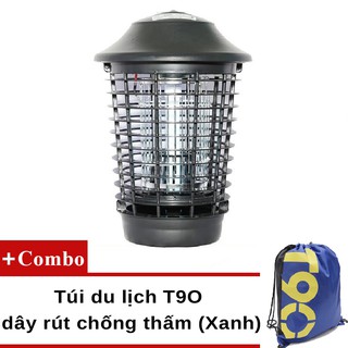 Đèn diệt côn trùng Đại Sinh DS-DU15 (Xanh ngọc) + Túi du lịch T9O dây rút chống thấm (Xanh)