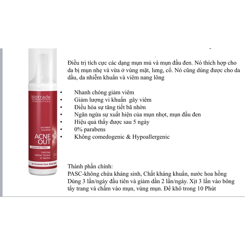 Dung Dịch Chấm Mụn - Active Lotion Biotrade Acnaut 60ml