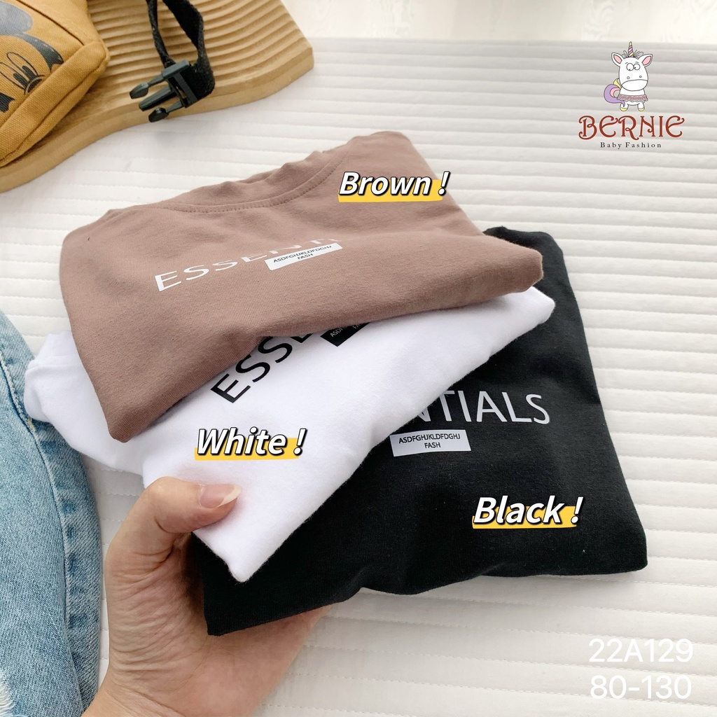 Áo thun hoạ tiết chữ unisex cho bé, áo phông cotton mềm đẹp Bẻniei