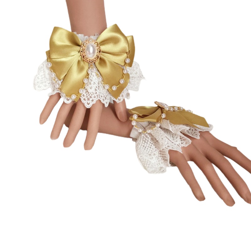 Vòng Tay Ren Hai Lớp Đính Ngọc Trai Giả Phong Cách Lolita