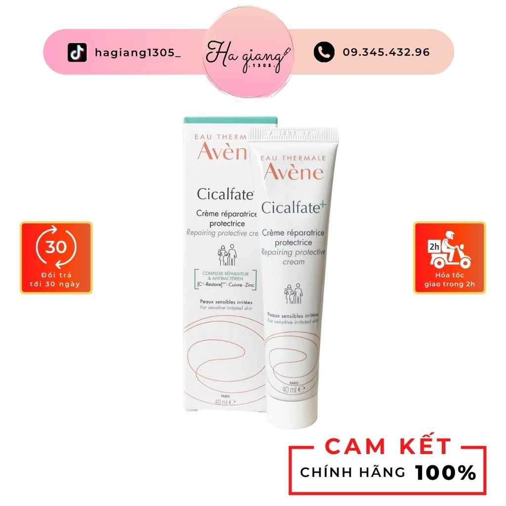 Kem dưỡng phục hồi Avene Cicalfate, làm lành sẹo và cấp ẩm cho da Avene Cicalfate Restorative Skin Cream 40ml