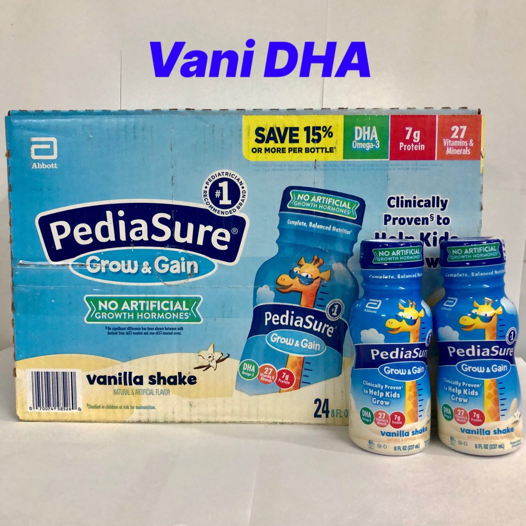 { SALE221 } ❤ [Date 8/2021] Thùng 24 chai sữa nước Pediasure Vani DHA Grow Gain 237ml Mỹ ( Hàng NEW )