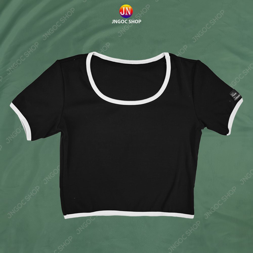 Áo croptop nữ tay ngắn cổ vuông sexy, Áo thun nữ croptop tay ngắn ôm body trẻ trung | BigBuy360 - bigbuy360.vn