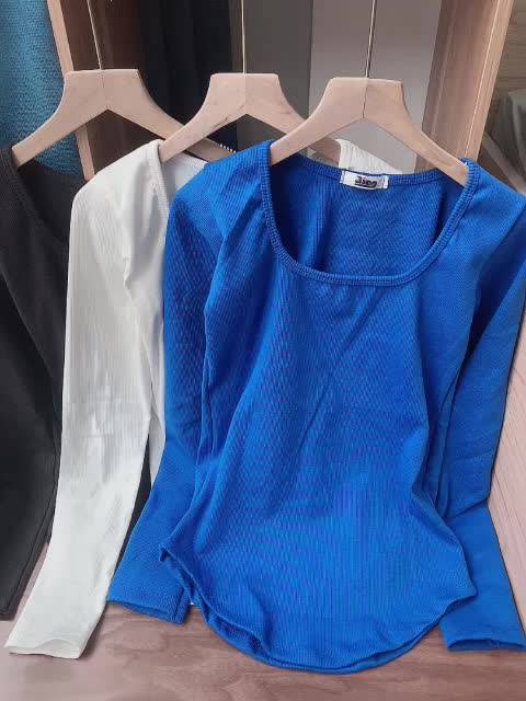 Áo thun body dài tay cổ vuông vạt bầu hot hit vải len tăm cao cấp Shynstores | BigBuy360 - bigbuy360.vn