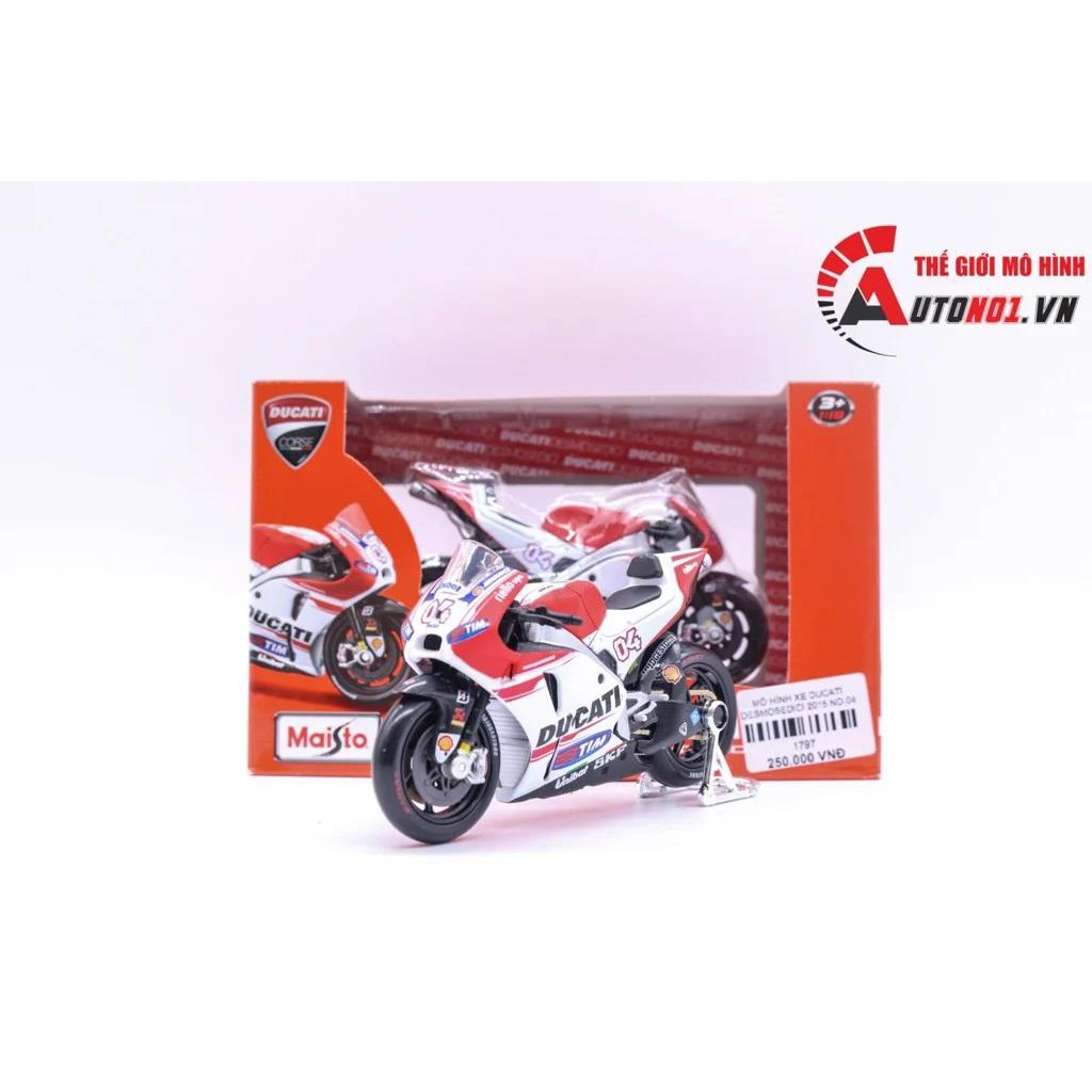 MÔ HÌNH XE DUCATI DESMOSEDICI 2015 NO.04 1:18 MAISTO 1797