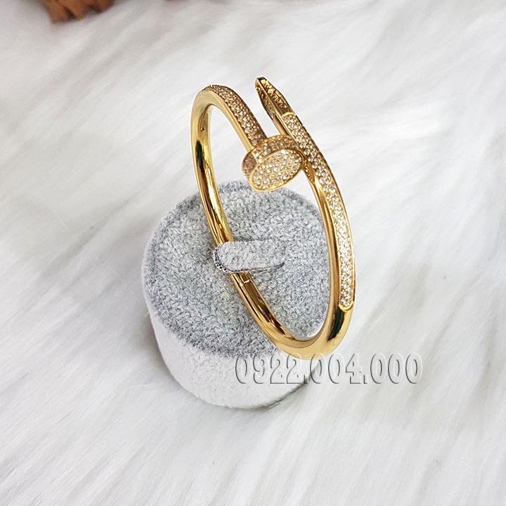 Vòng tay đinh uốn full đá có cả size nam và nữ VZ1818.
