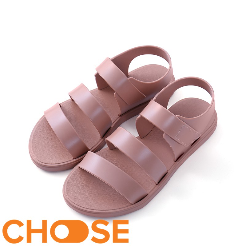 Giày Nữ Choose Đi Mưa Sandal 3 Quai Nhựa Chống Thấm Nước Cho Các Bạn Trẻ Mùa Mưa G18K5