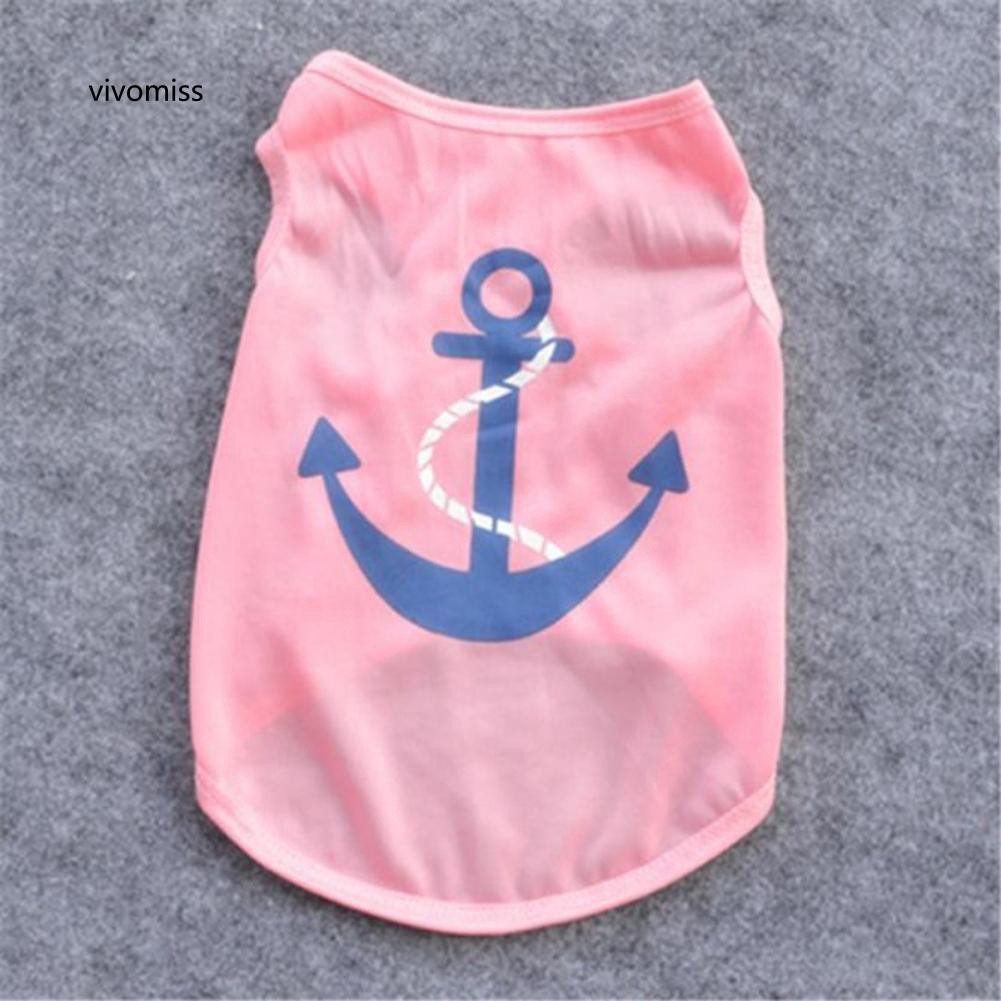 Áo thun in hình mỏ neo đáng yêu cho thú cưng