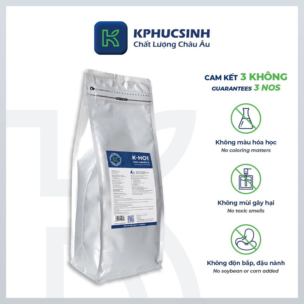 Cà phê rang xay xuất khẩu K-HO1 500g/gói KPHUCSINH - Hàng Chính Hãng