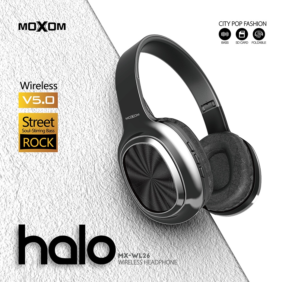 Tai Nghe Bluetooth Headphone MOXOM WL26 Âm Bass Trầm 3in1, Nghe Đến 9H, Speaker 40mm, Bluetooth 5.0