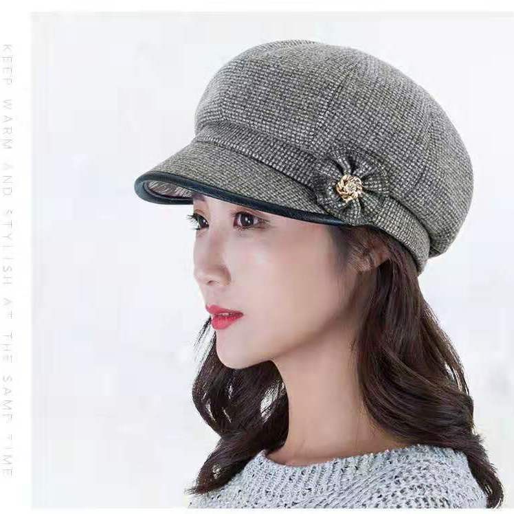 Mũ beret dày giữ ấm thời trang thu đông 2020 cho phụ nữ trung niên 30-40-50