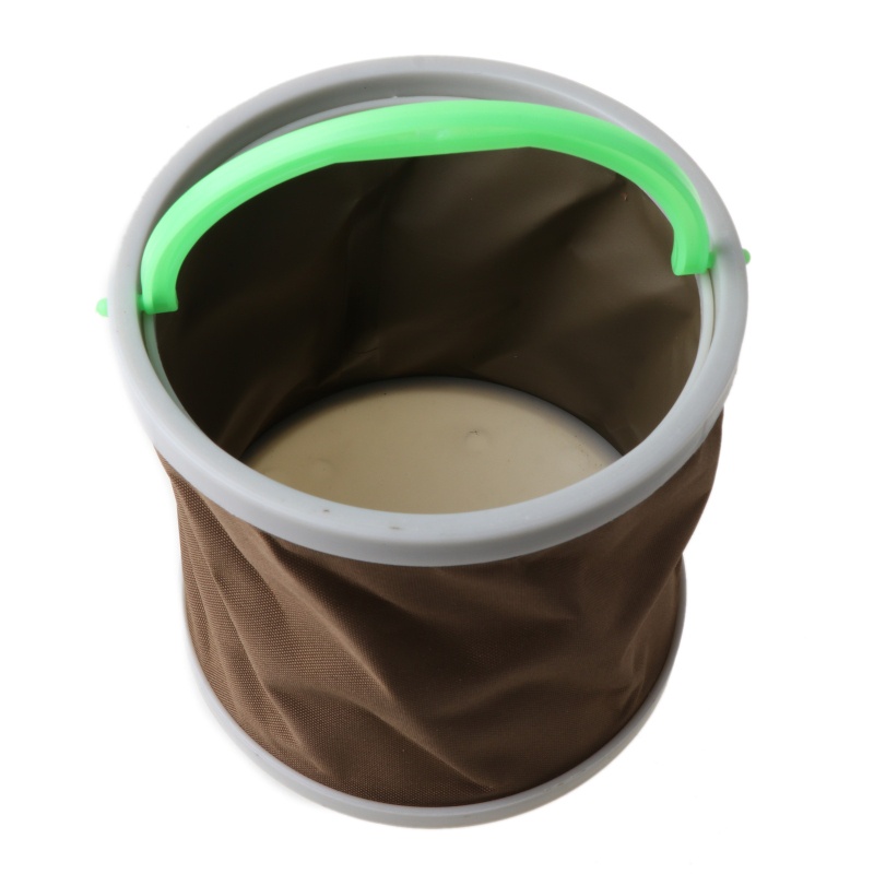 Xô vải canvas hình tròn 14cm có thể gấp gọn tiện dụng khi đi cắm trại