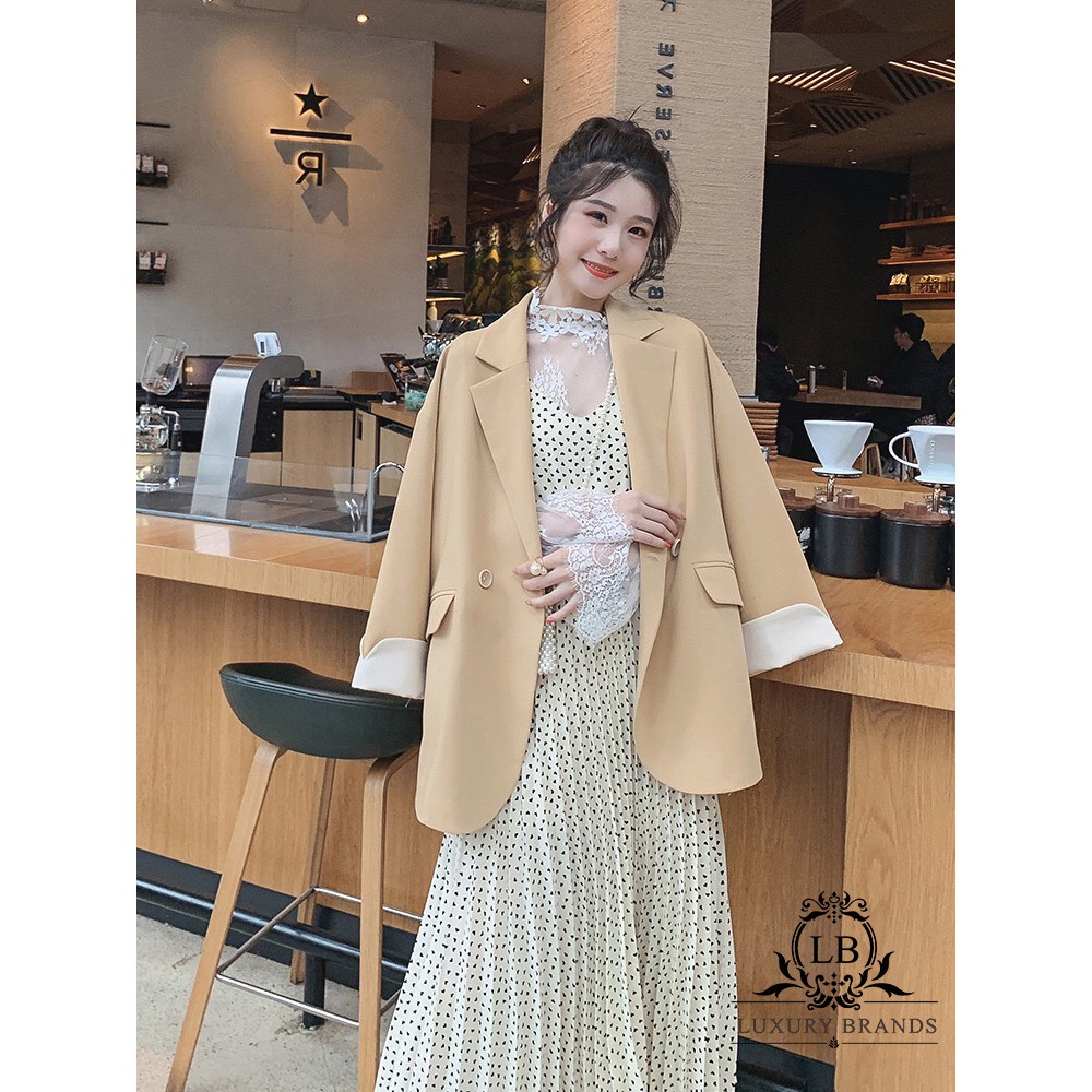 [CÓ SẴN] Áo khoác nữ dáng vest blazer chất đẹp dày dặn dáng basic một cúc trơn | BigBuy360 - bigbuy360.vn