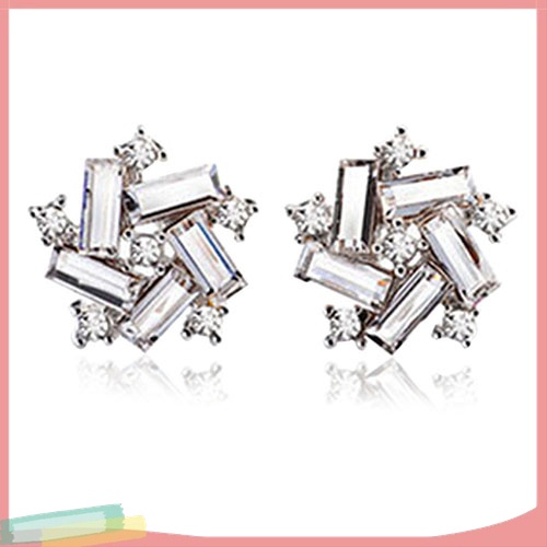 Đôi Khuyên Tai HìNh CáNh Gió ĐíNh Kim Cương Giả NhiềU MàU SắC