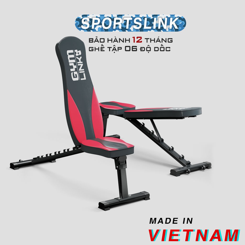 Ghế tập gym đa năng điều chỉnh 6 độ dốc Gymlink GMK086