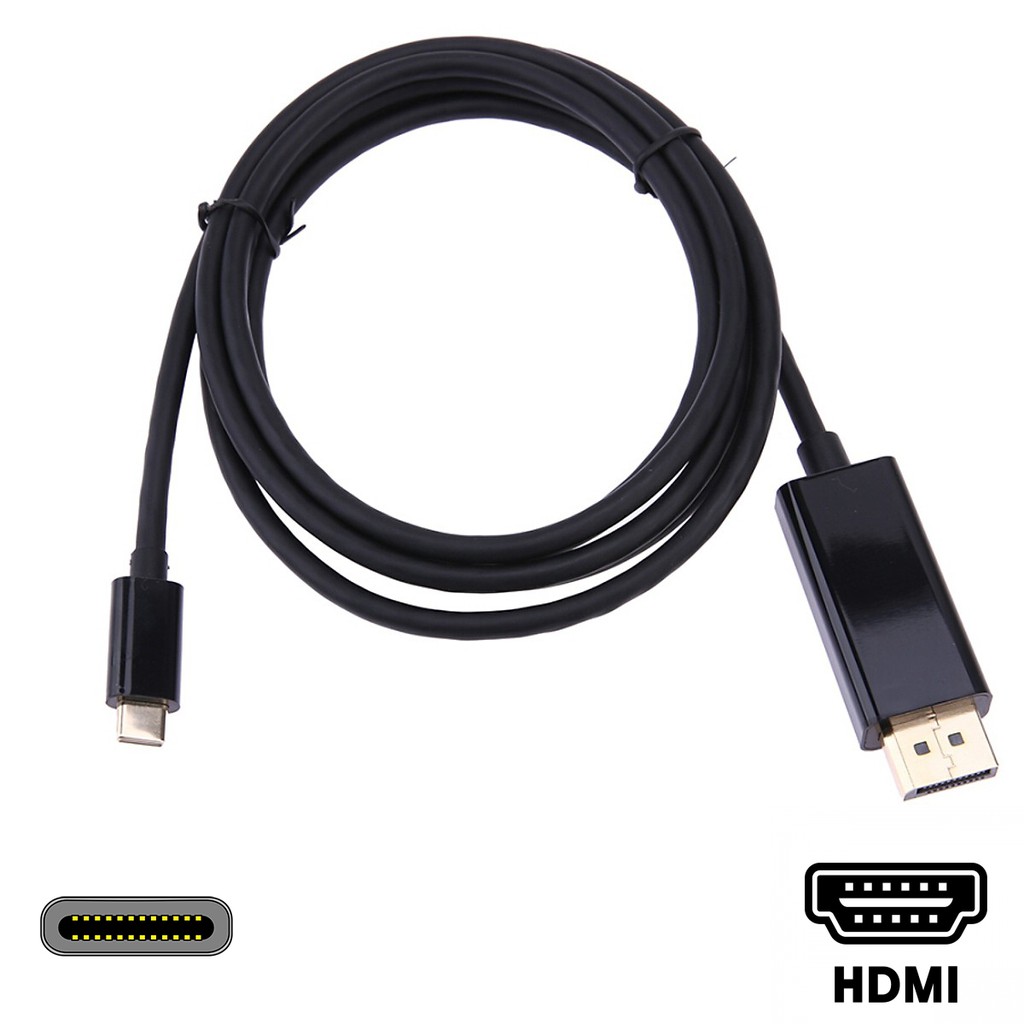 Cáp chuyển usb Type-c ra HDMI dài 1m8 cho Macbook, Surface, Dell, Samsung