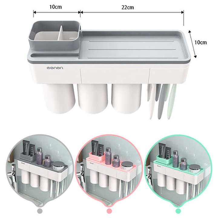 Kệ Để Đồ Đánh Răng Cao Cấp Cốc Hít RE0302