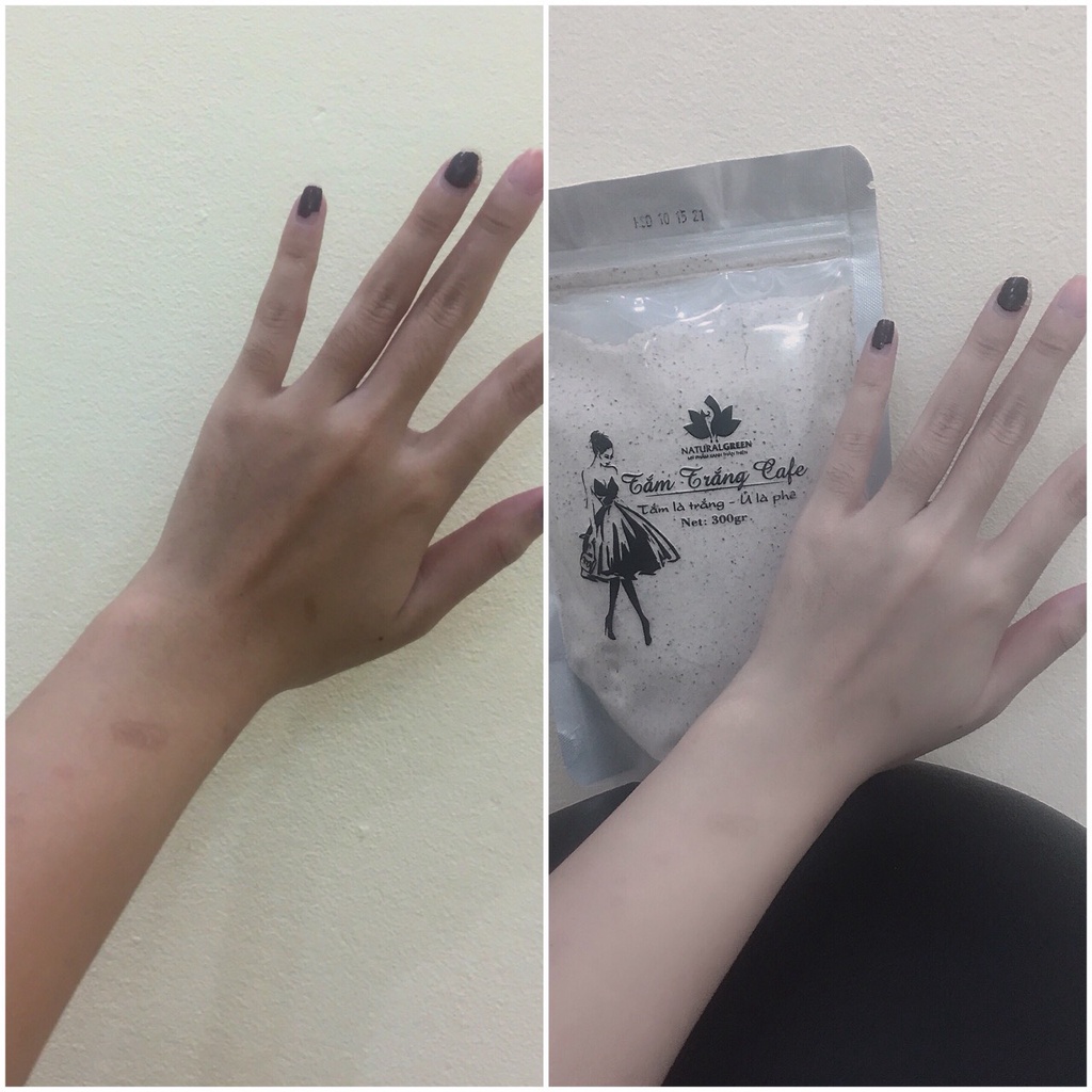 Ủ TRẮNG CAFE CHÍNH HÃNG - DÙNG CHO CẢ FACE VÀ BODY của Mỹ phẩm thiên nhiên 300GR làm trắng da face và body