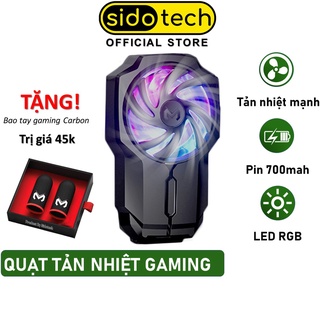 Quạt tản nhiệt điện thoại SIDOTECH Memo FL05 làm mát nhanh cho điện thoại gaming game thủ mobile pin 500mah có LED RGB