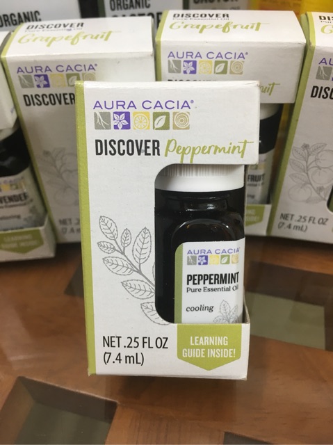 Tinh dầu bạc hà Peppermint Aura Cacia 7.4ml fullbox