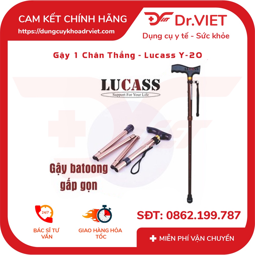 GẬY 1 CHÂN THẲNG( GIÚP CHỐNG TRƠN TRƯỢT, TẠO ĐỘ VỮNG CHẮC CHO VIỆC ĐI LẠI CỦA NGƯỜI GIÀ ) - DRVIET