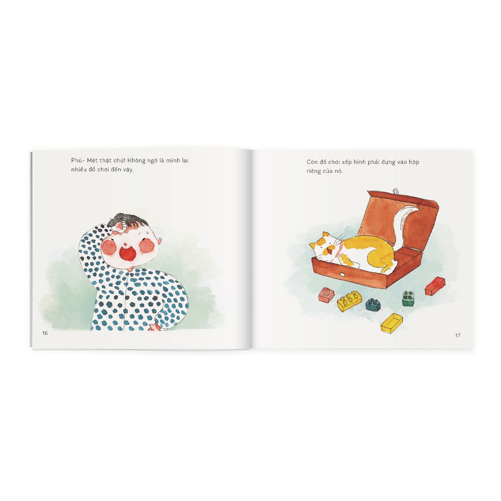 Sách Ehon Nhật Bản - Dọn đồ chơi nào! - dành cho bé từ 3-6 tuổi