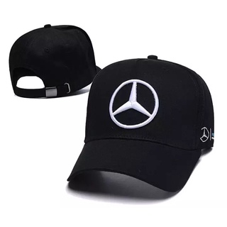 Nón Mercedes Đen Compact Cotton Cao Cấp