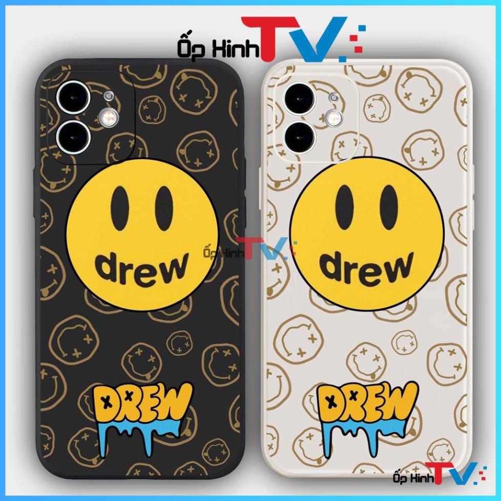 Ốp lưng iPhone Drew cạnh viền vuông silicon mềm dẻo cho iphone 6/6s/7/8/X/XS/XR/11/12/13 Pro Plus Max cute dễ thương đẹp