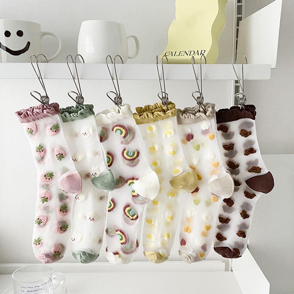 Vớ Lưới Màu Cầu Vồng Kiểu Công Chúa Thời Trang Mùa Hè Cho Bé Gái