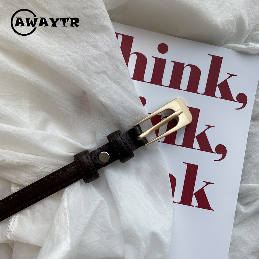 Thắt Lưng Da Pu Bản Nhỏ Thời Trang Hàn Quốc Cho Nữ