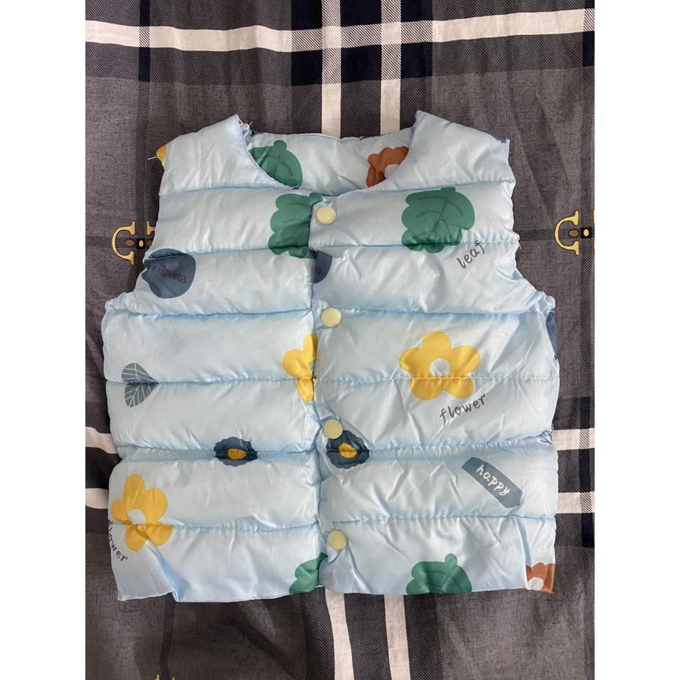 ÁO KHOÁC PHAO 3 LỖ BÉ TRAI GÁI NHỒI BÔNG DÀY DẶN