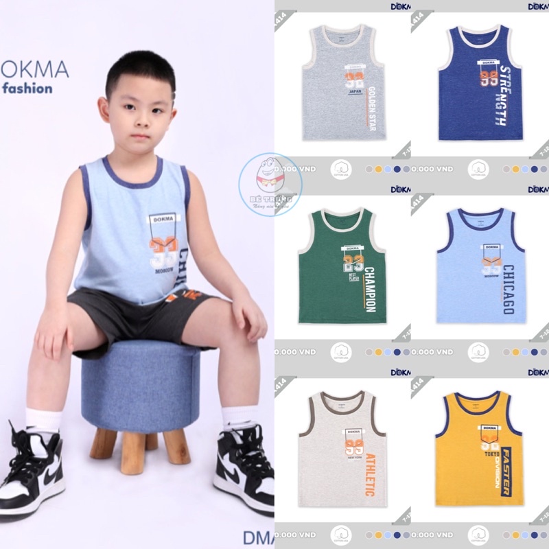 DMA414 Áo ba lỗ bé trai kids đại Dokma (7-12T)