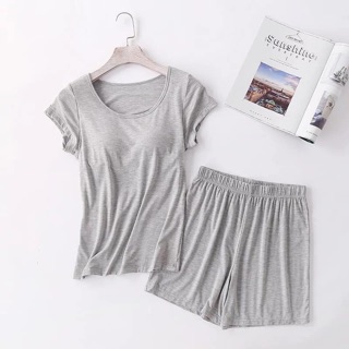 Bộ mặc nhà kèm bra xuất Nhật